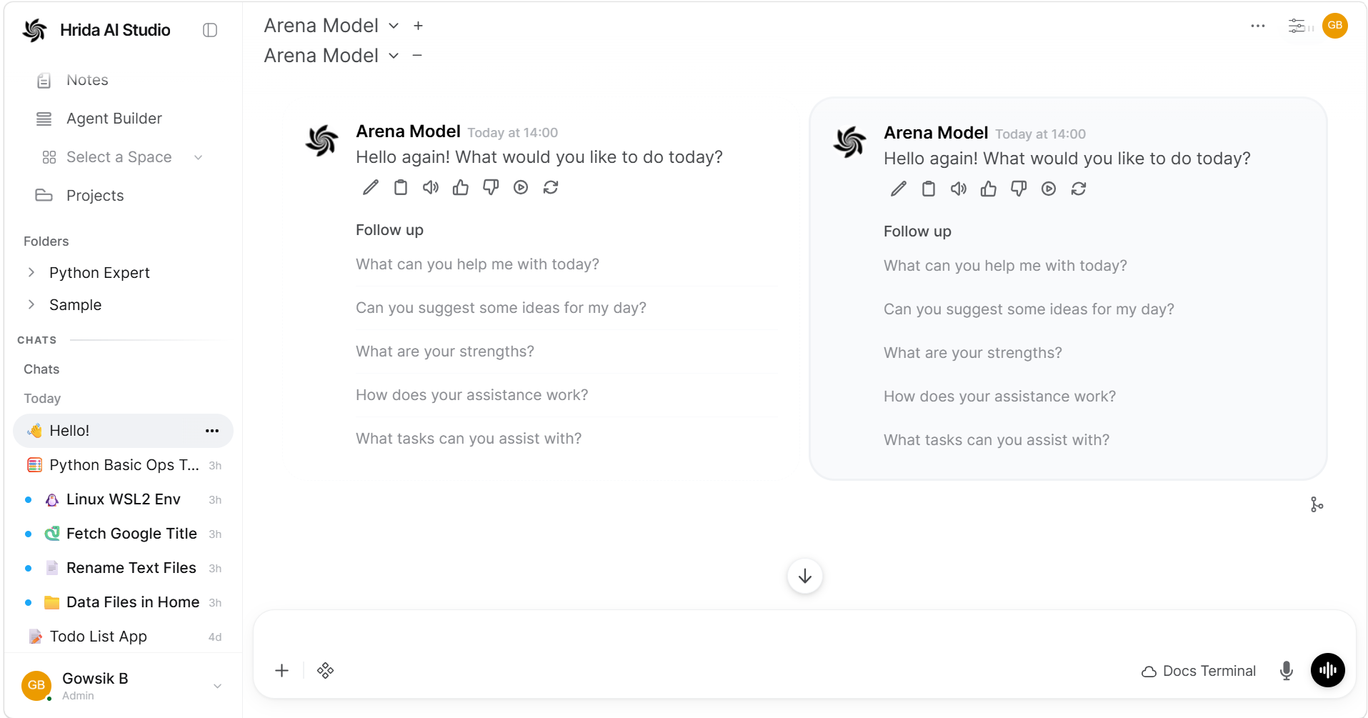 Chatbot Arena Example