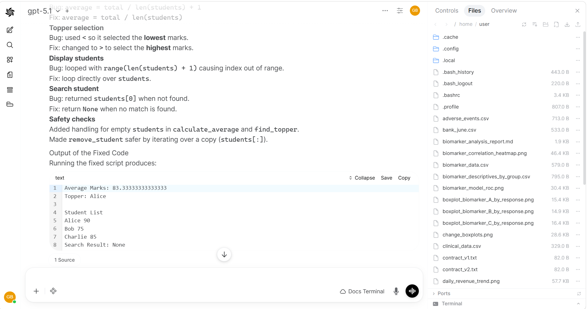 AI debugging and fixing code errors automatically